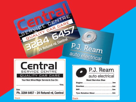 feature lube labels and service stickers